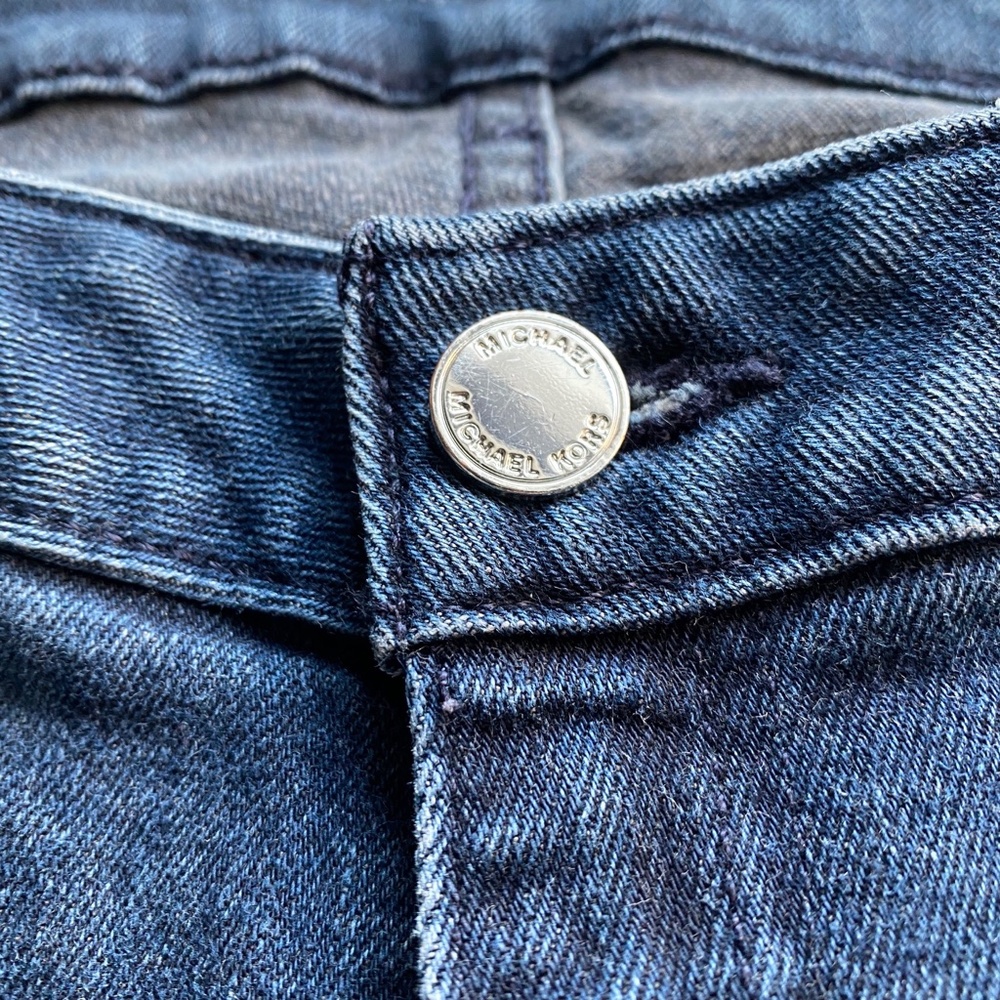 Michael Kors Dark Wash Skinny Jean Size 12 - Picture 5 of 7